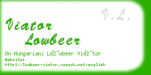 viator lowbeer business card